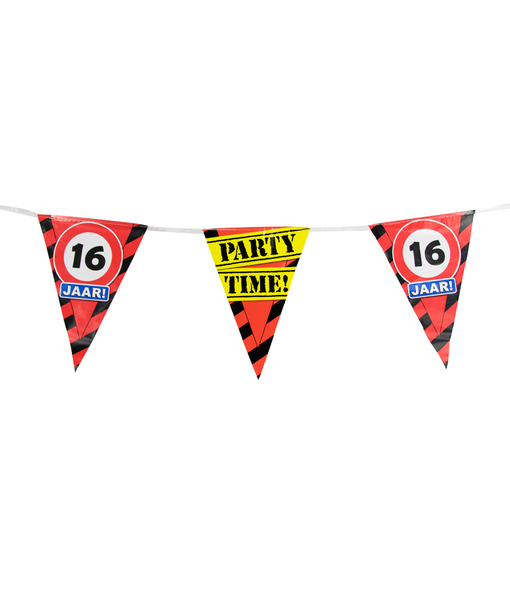Party vlaggen - 16 jaar