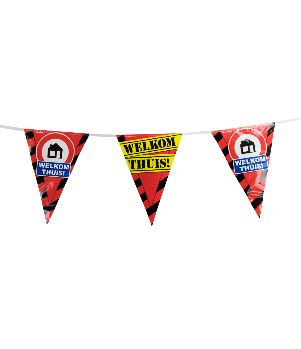 Party vlaggen welkom thuis