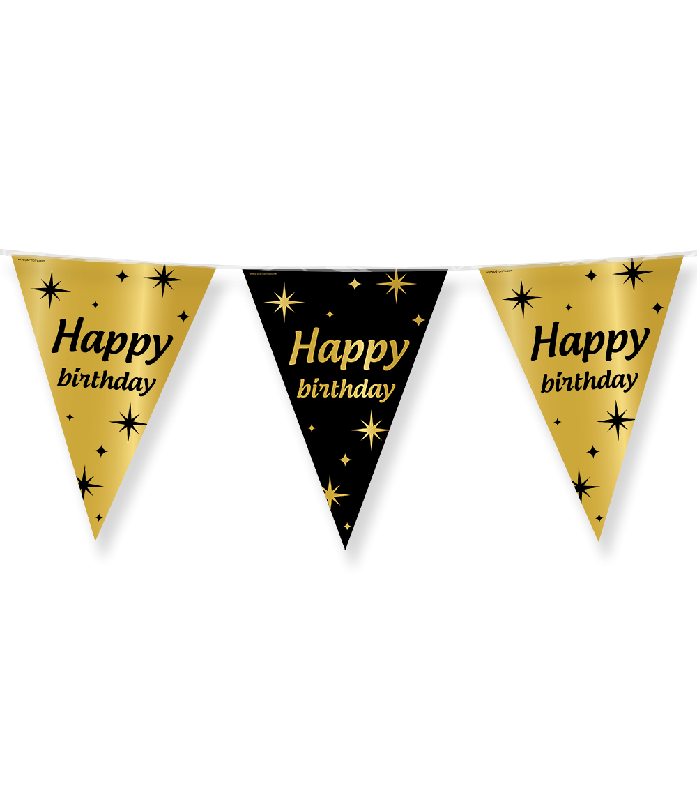 Classy Party flags foil - Happy Birthday
