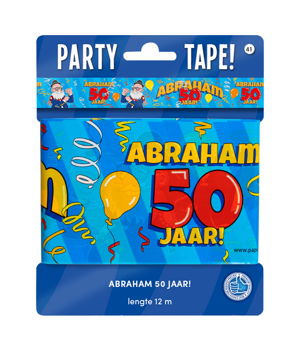 Party Tape - Abraham 50 jaar cartoon