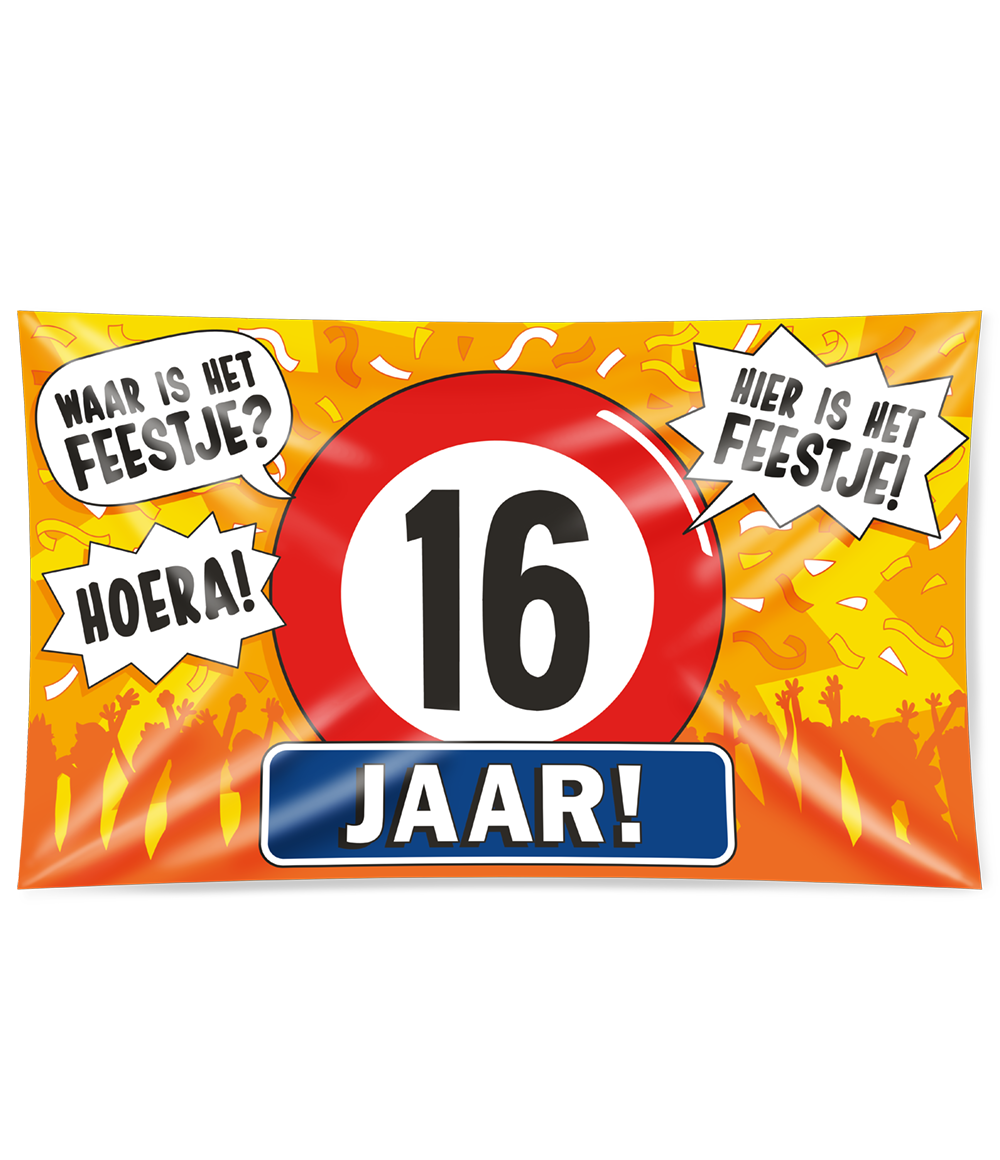 Gevel vlag - 16 jaar