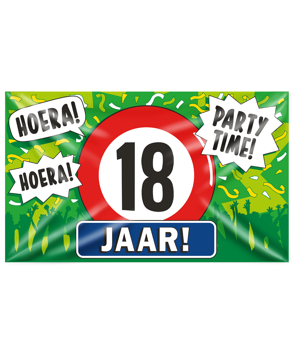 Gevel vlag - 18 jaar