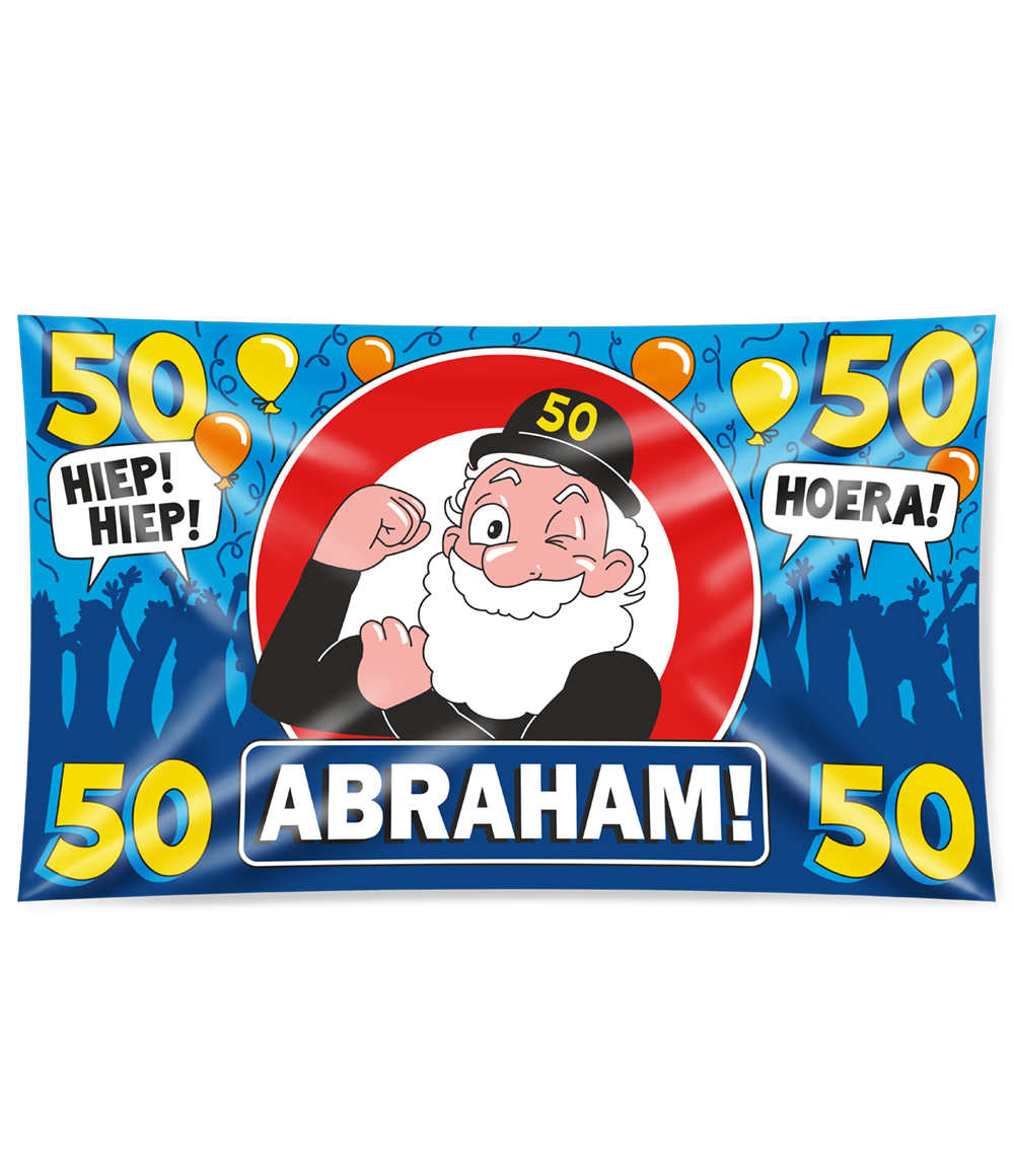 Gevel vlag - 50 jaar abraham