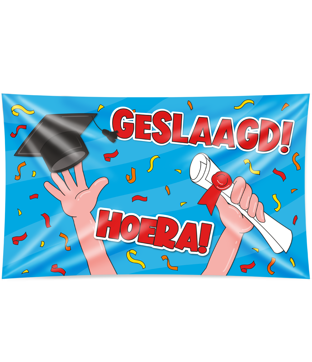 Gevel vlag - Geslaagd school
