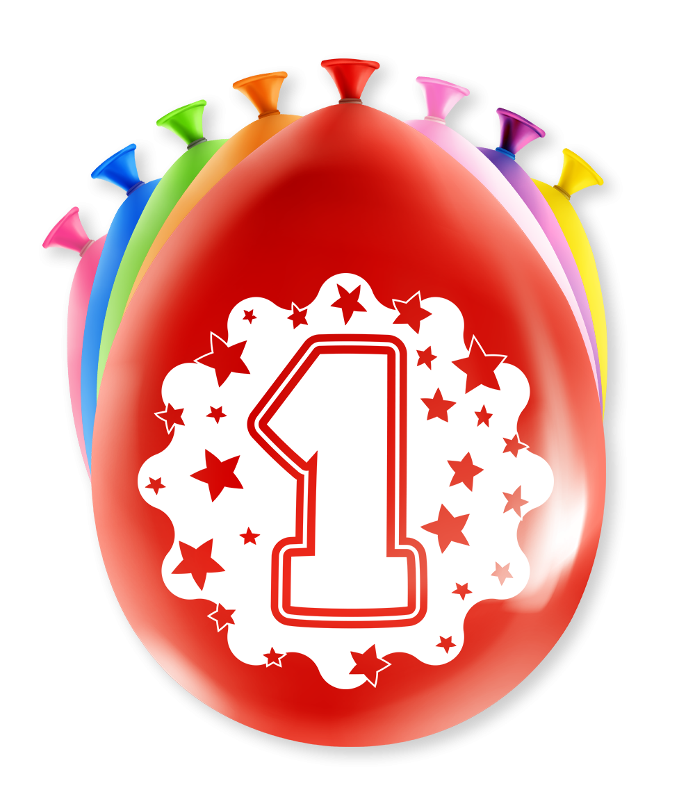 Happy party balloons - 1 year