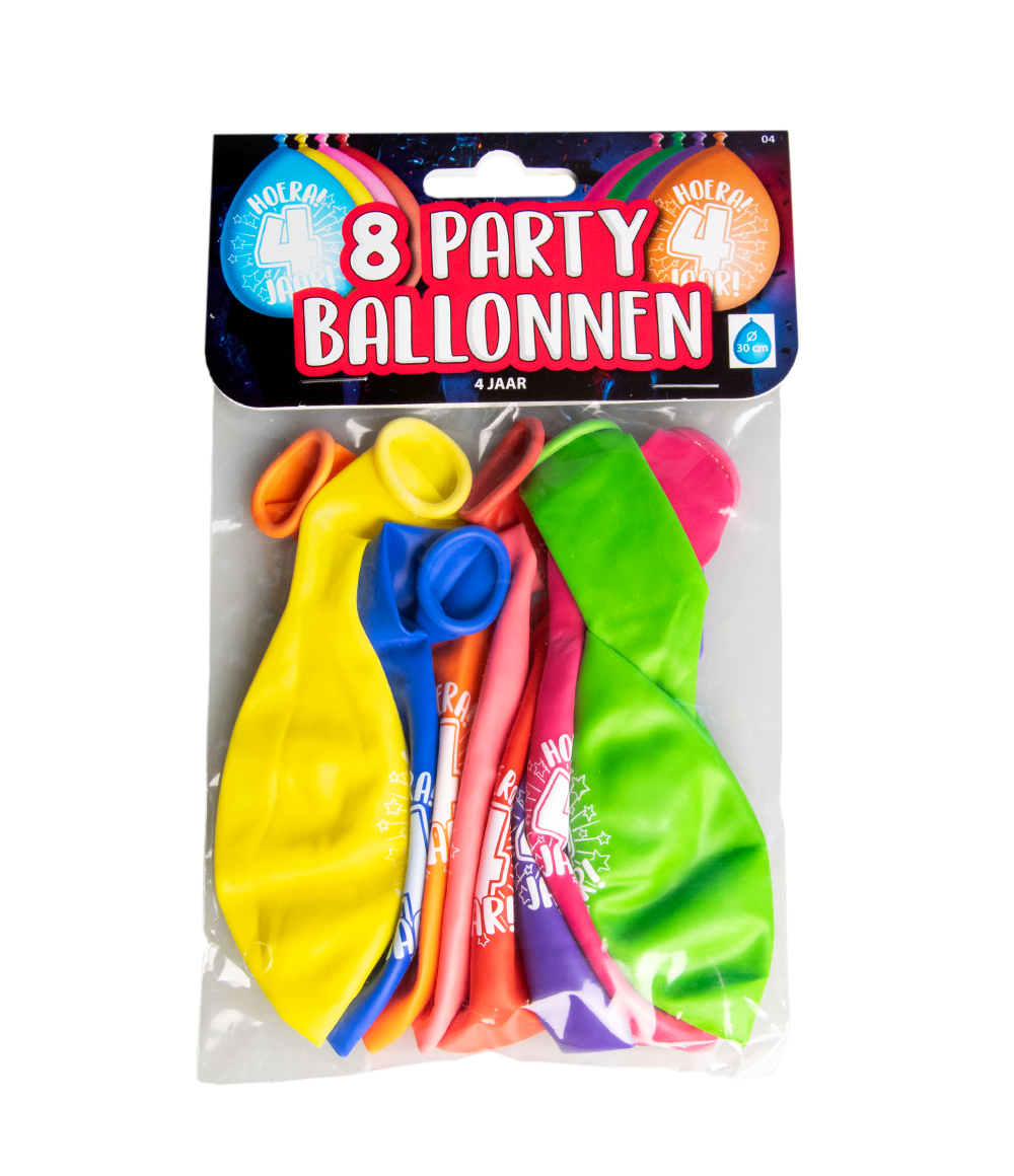 Happy party balloons - 4 years