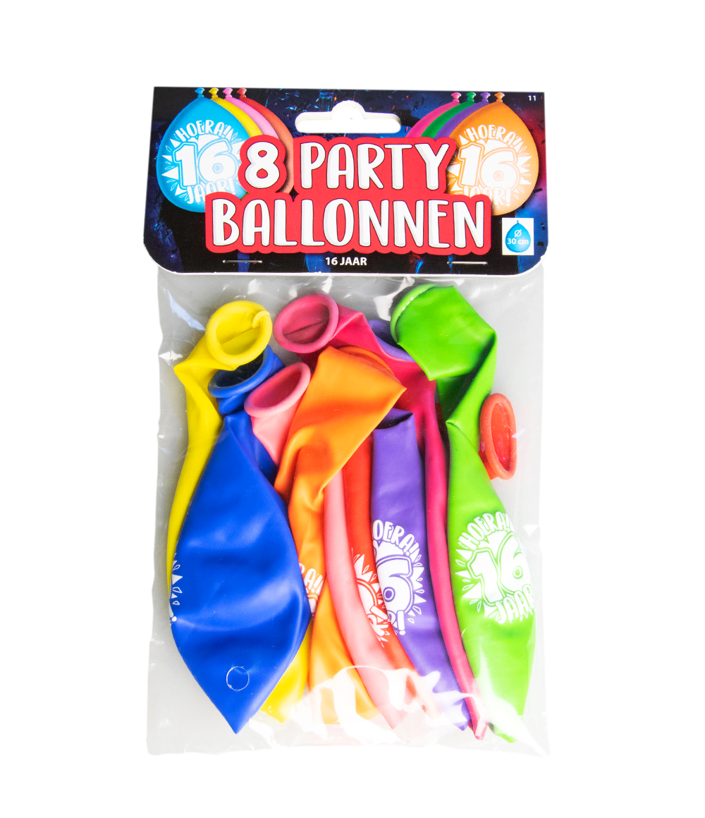 Happy party balloons - 16 years