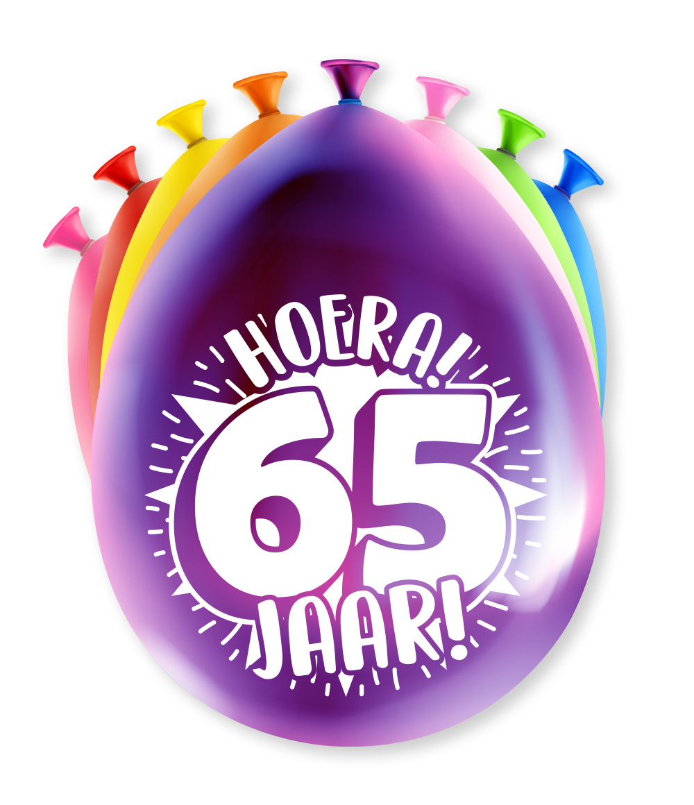 Party ballonnen - 65 jaar