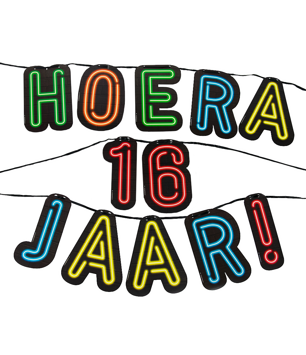 Neon slinger - Hoera 16 jaar! OP=OP