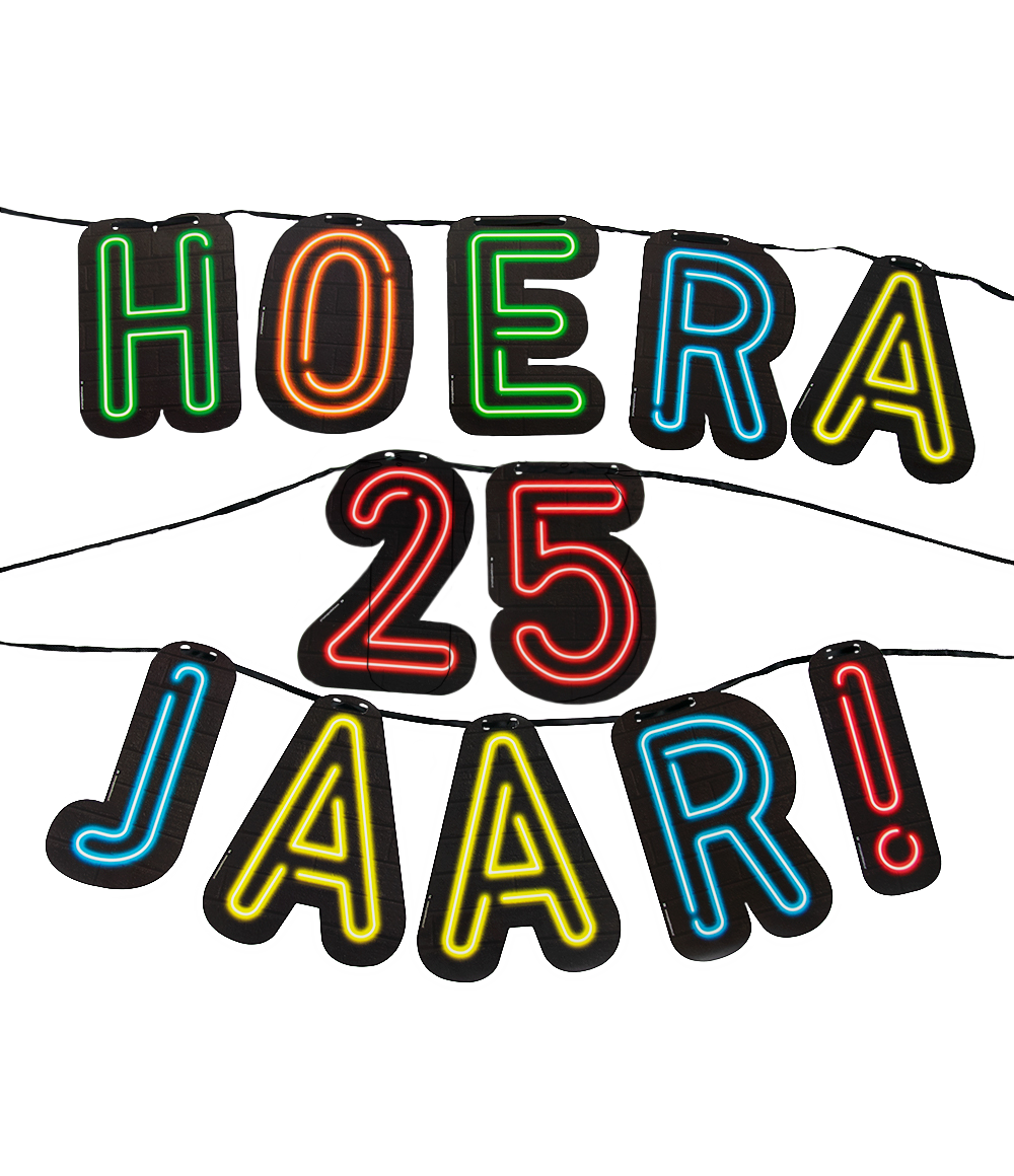 Neon slinger - Hoera 25 jaar! OP=OP