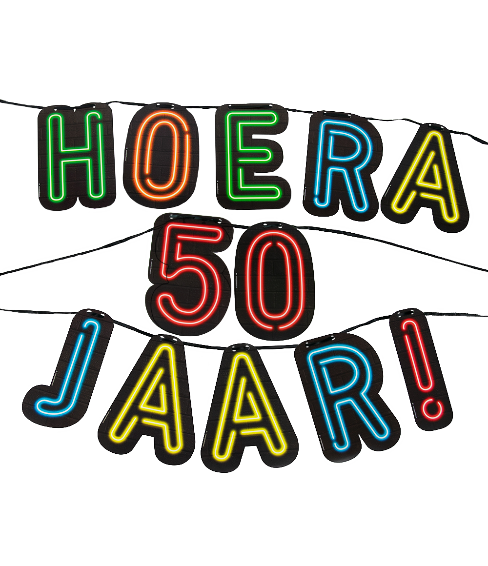Neon slinger - Hoera 50 jaar! OP=OP