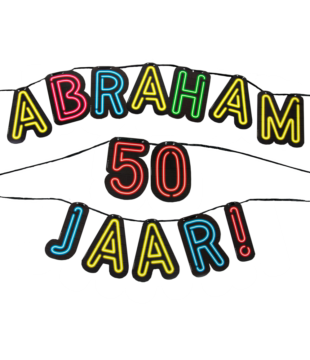 Neon slinger - Abraham 50 jaar! OP=OP