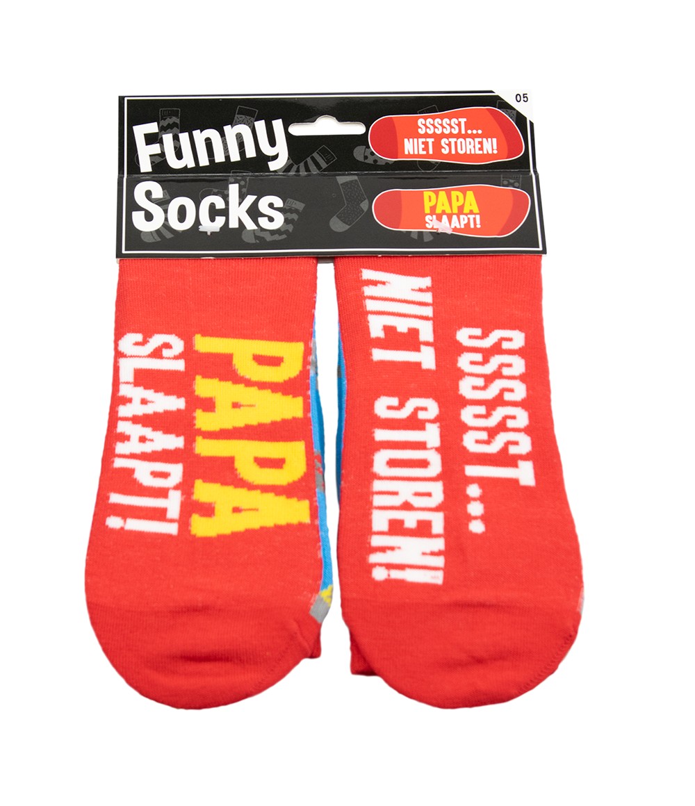 Funny socks - Papa slaapt sssst