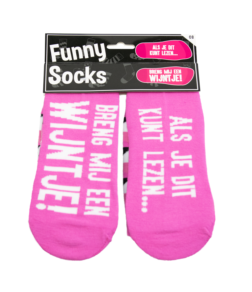 Funny socks - Breng mij een wijntje