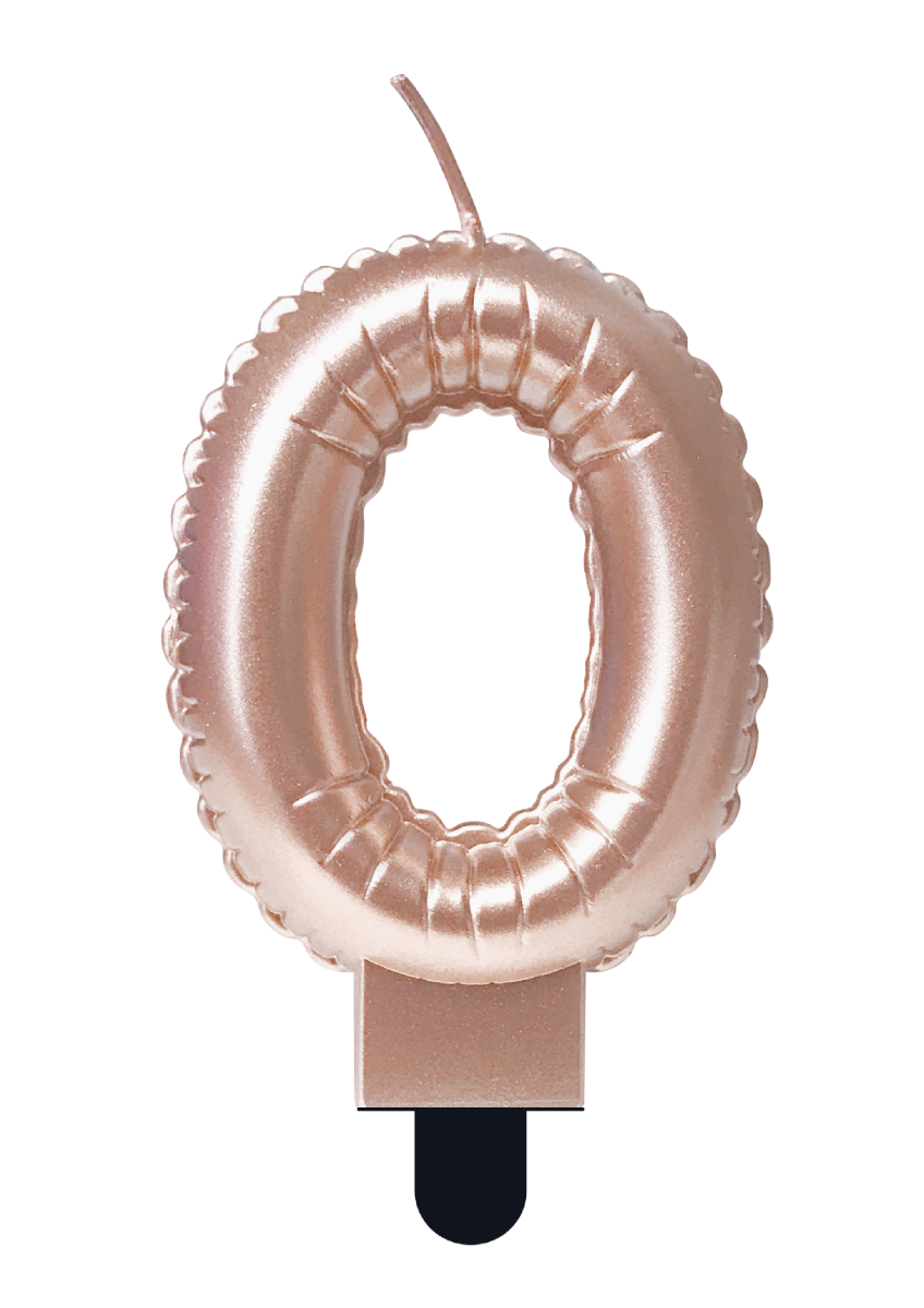 Folieballonkaars rose 0