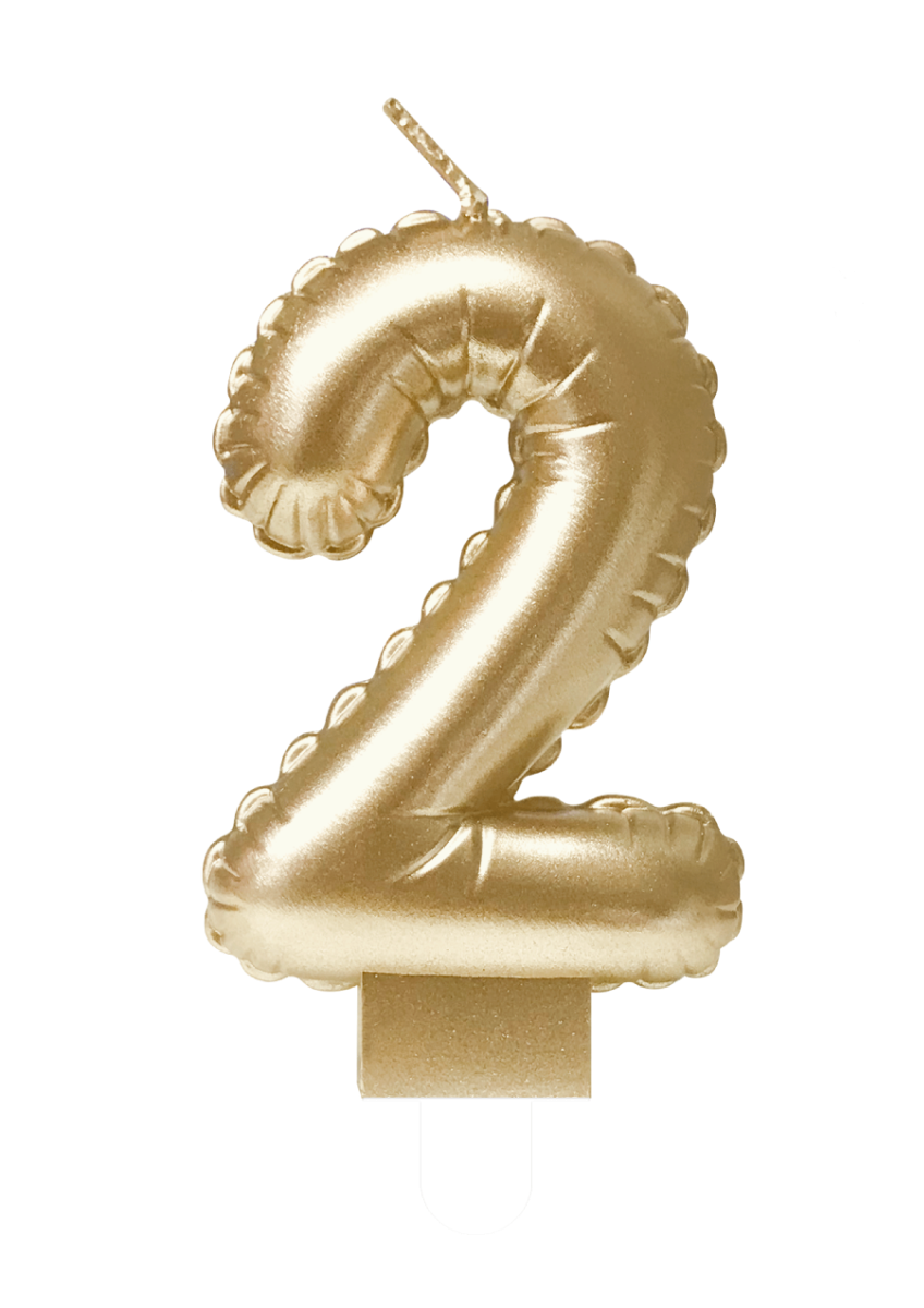 Folieballonkaars goud 2