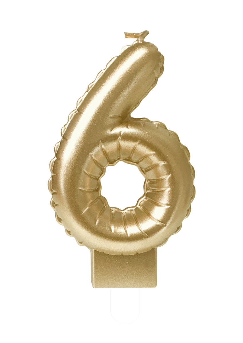 Folieballonkaars goud 6