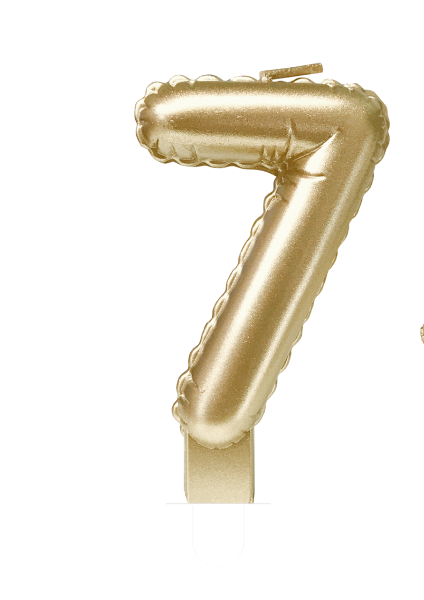 Folieballonkaars goud 7