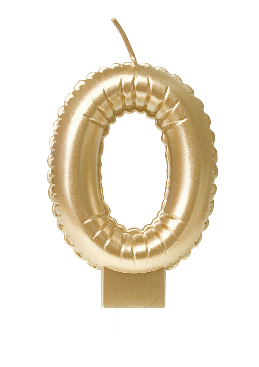 Folieballonkaars goud 0
