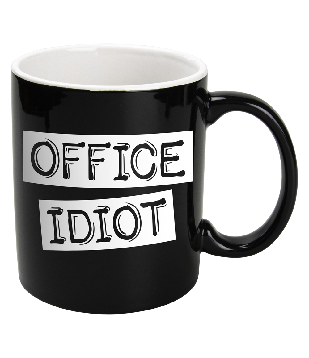 Black&White Mugs - Idiot-Black