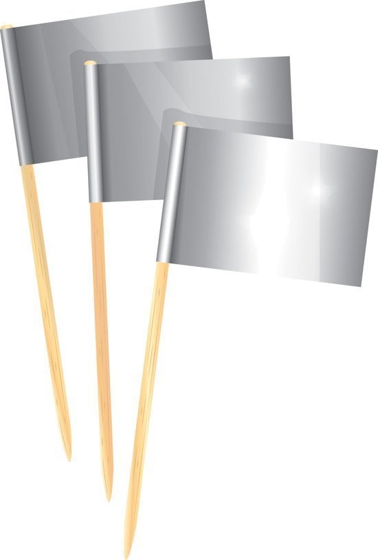 Partyprikkers zilver 50 stuks