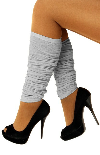 Beenwarmers lurex zilver