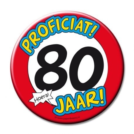 Button XL - 80 jaar