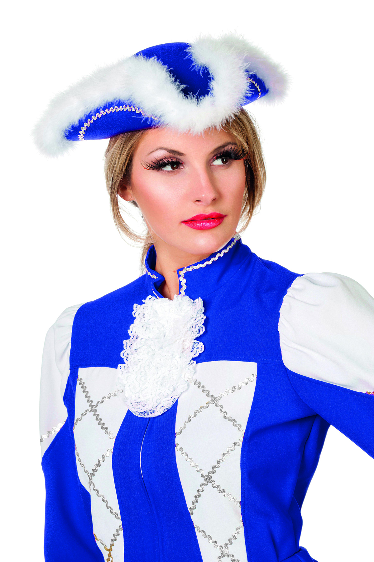 Dansmarietje blauw, zilverband