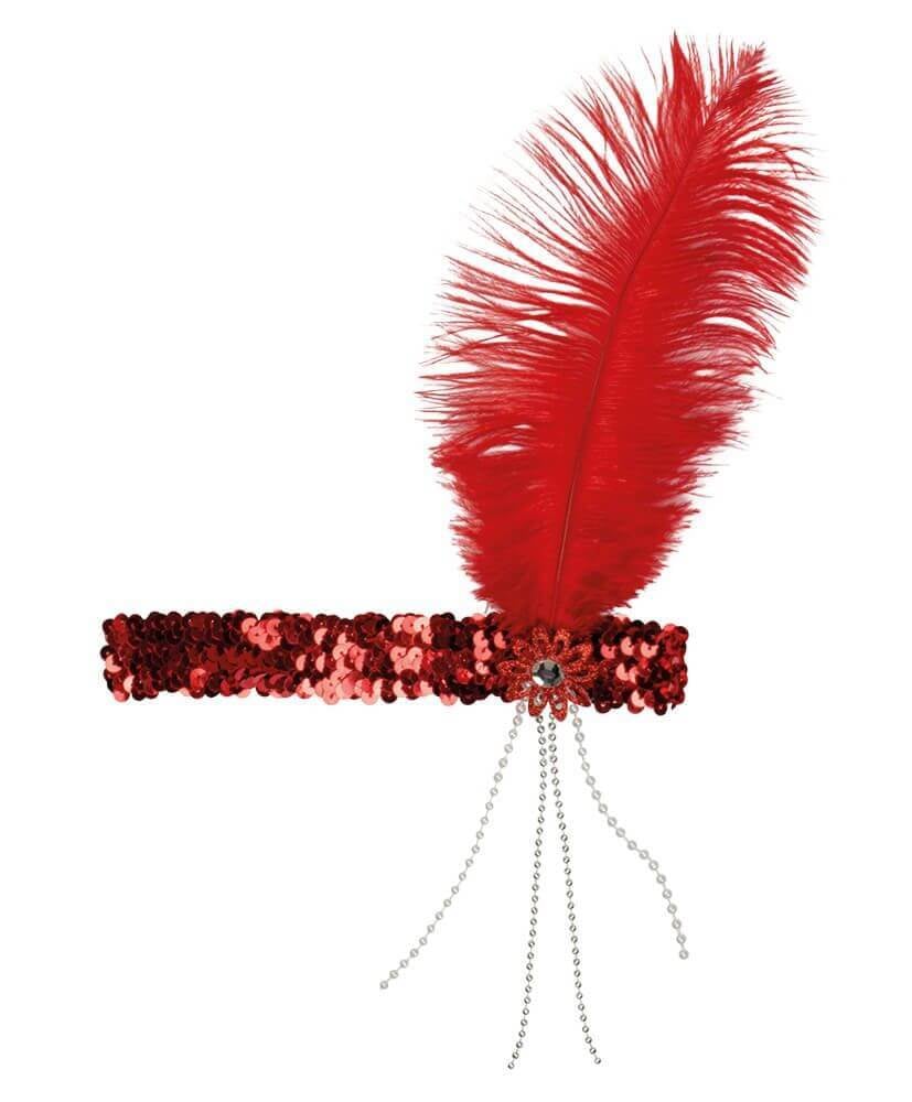 Hoofdband flapper rood