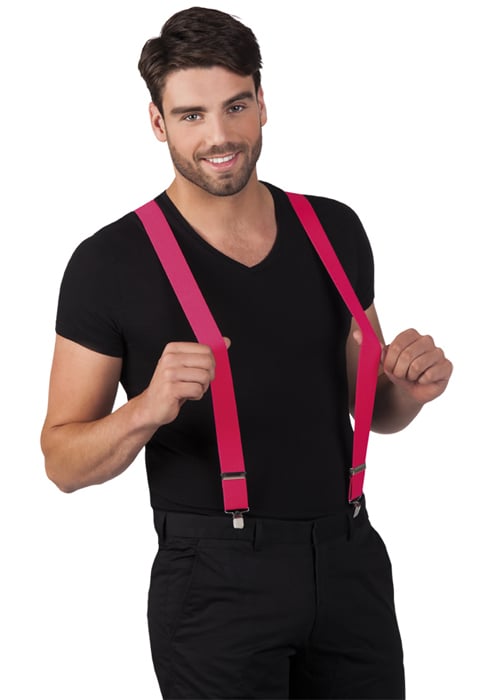 Bretels fluor pink