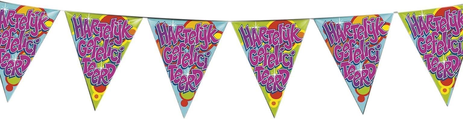 Vlaggenlijn Hartelijk Gefeliciteerd 6 meter