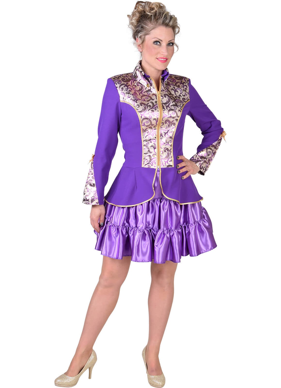 Jas brocaat Suzy paars