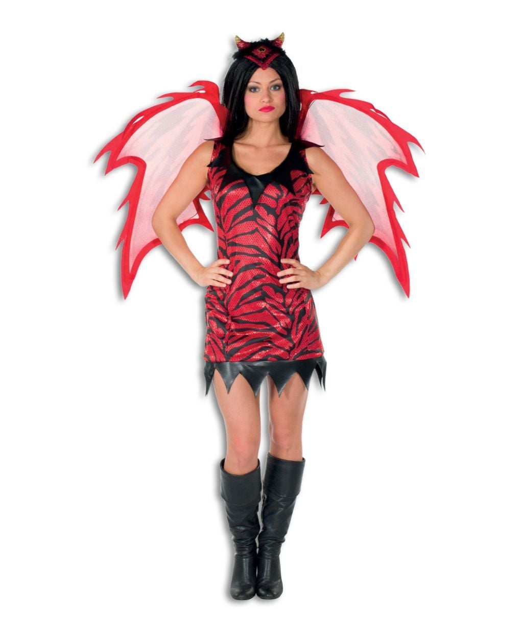 Duivelsjurk Rood/Zwart op=op