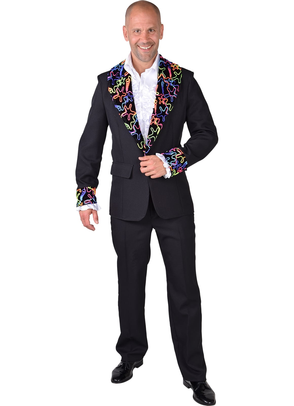 Colbert zwart multi fluor