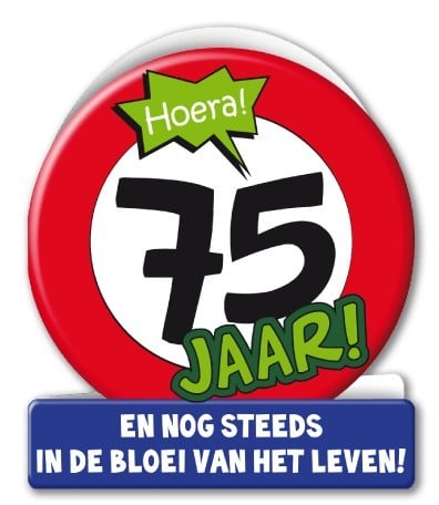 Coppens Wenskaarten 75 Jaar Verkeersbord coppens kopen in de aanbieding