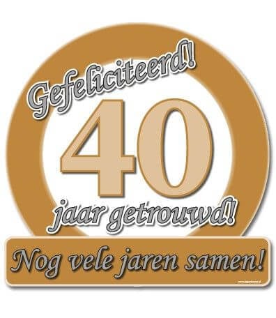 Coppens Huldeschild Special 40 Jaar Getrouwd coppens kopen in de aanbieding Coppens Huldeschild Special 40 Jaar Getrouwd coppens kopen in de aanbieding