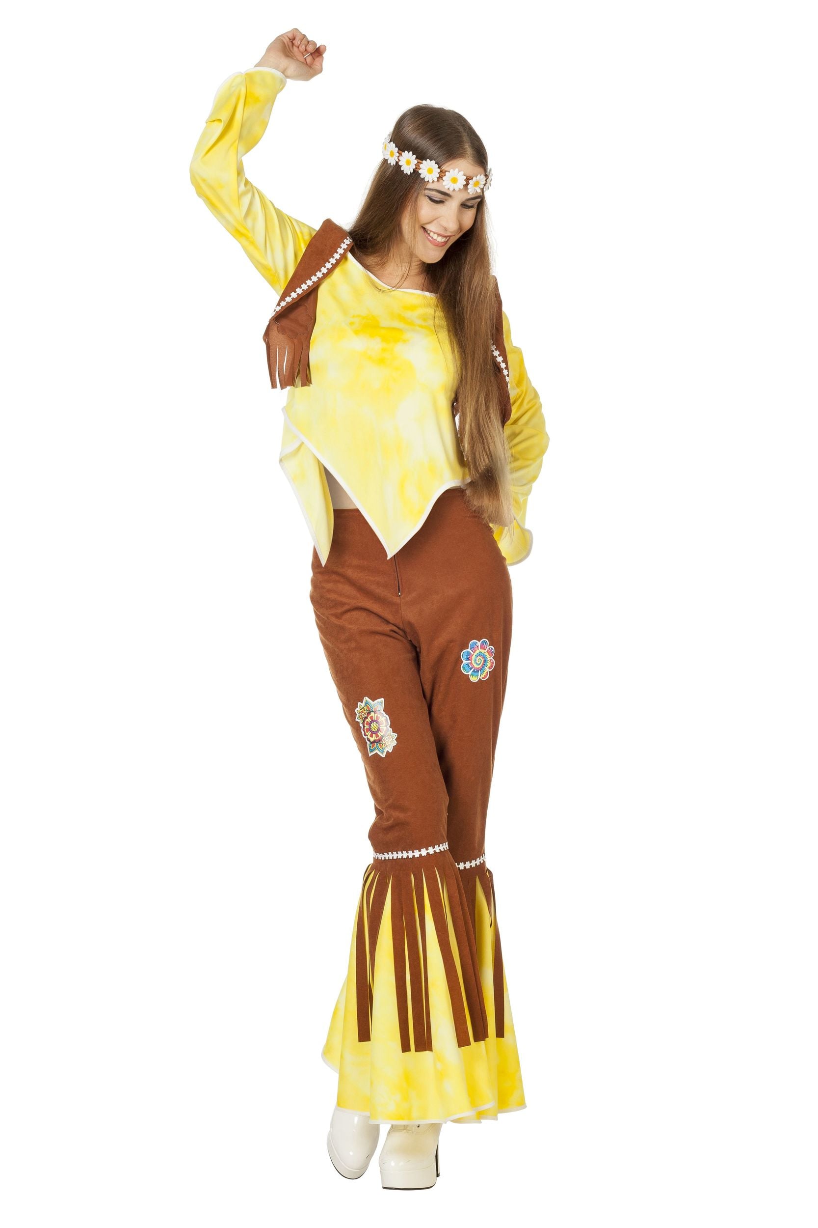 Hippy Flower Power blouse en broek