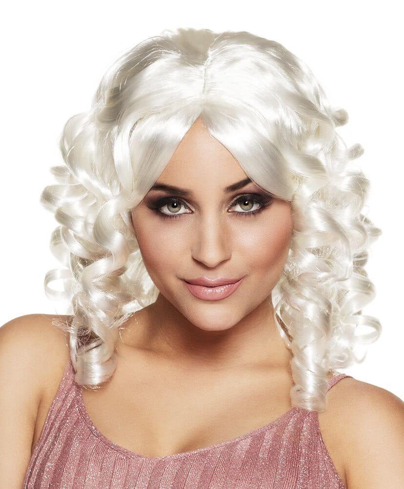 Pruik cocktail wit