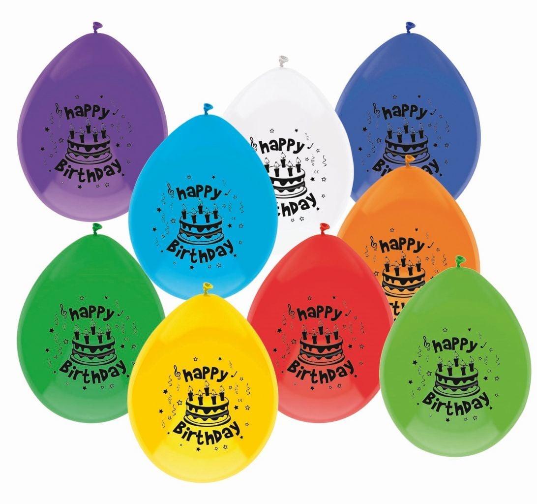 Ballonnen 10 stuks Happy Birthday