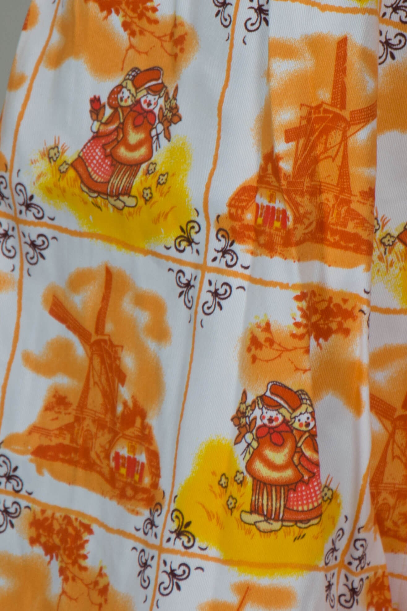 Coppens Tuinbroek Holland Print Oranje Kindermaat coppens kopen in de aanbieding