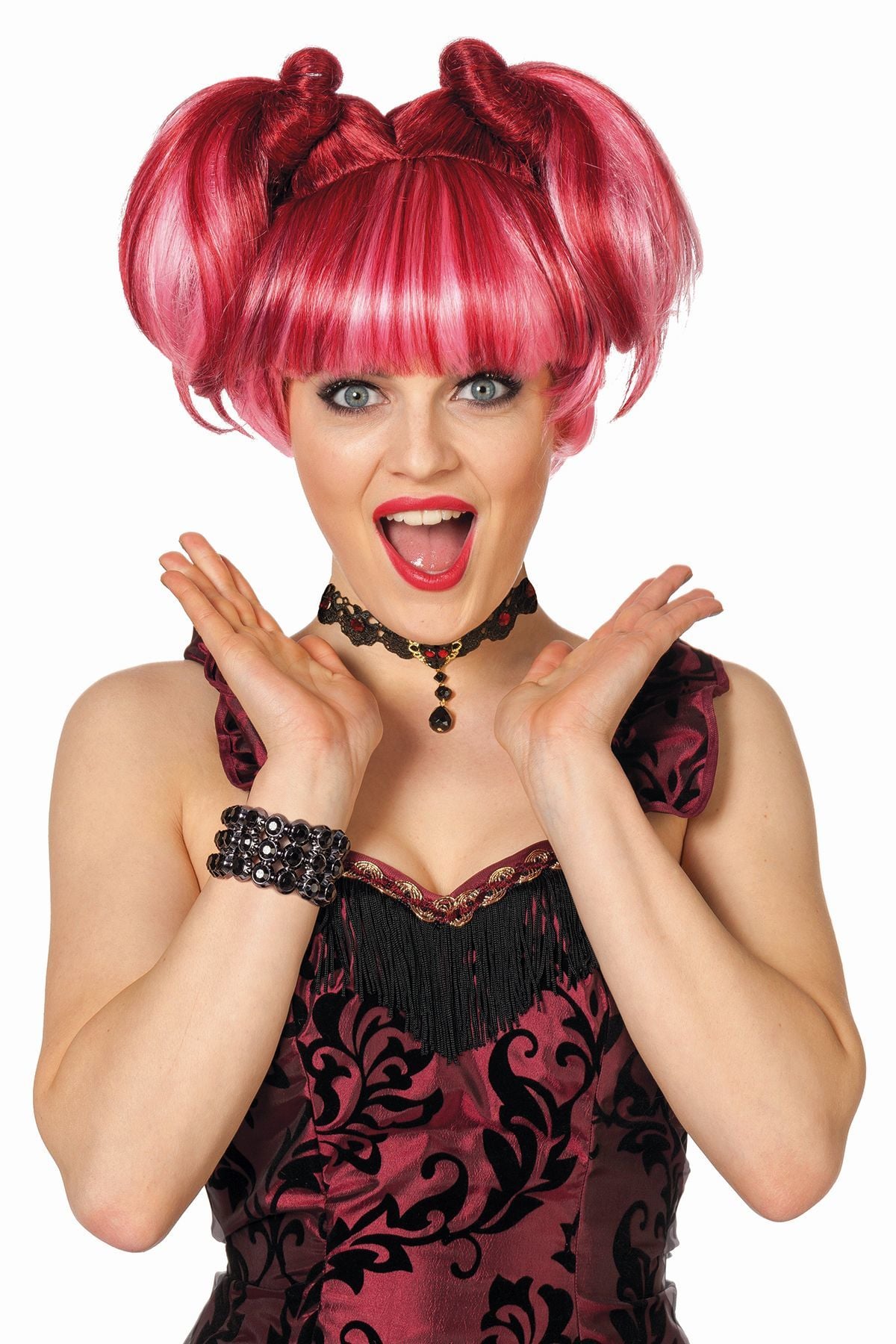 Coppens Pruik Met Roze Staarten coppens kopen in de aanbieding