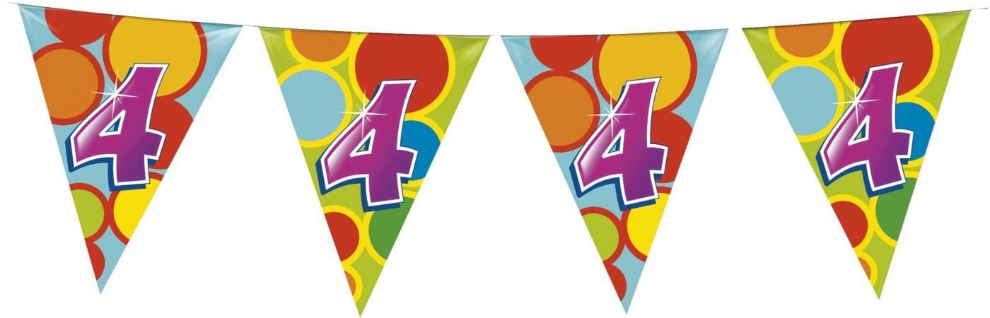 Vlaggenlijn leeftijd 4 jaar 10 meter