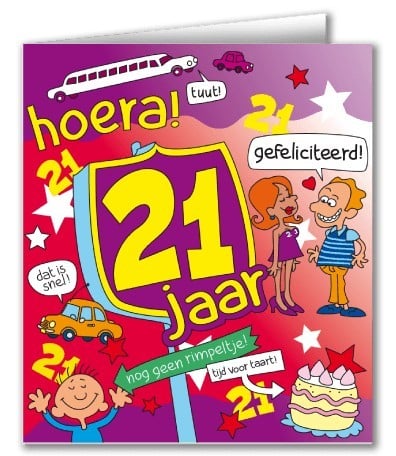 Coppens Wenskaarten 21 Jaar Cartoon coppens kopen in de aanbieding