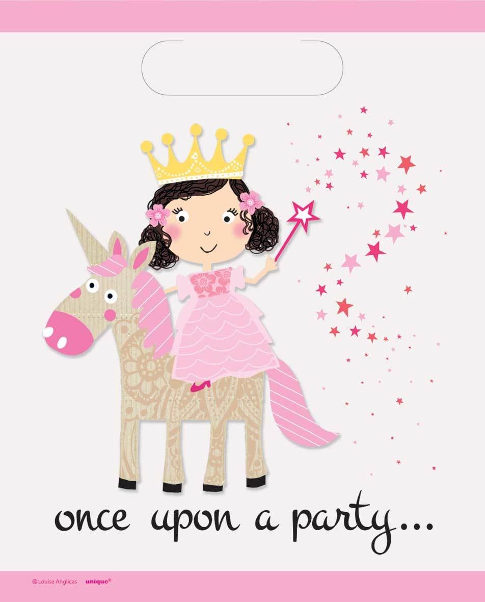 Pink Princess Unicorn uitdeelzakjes