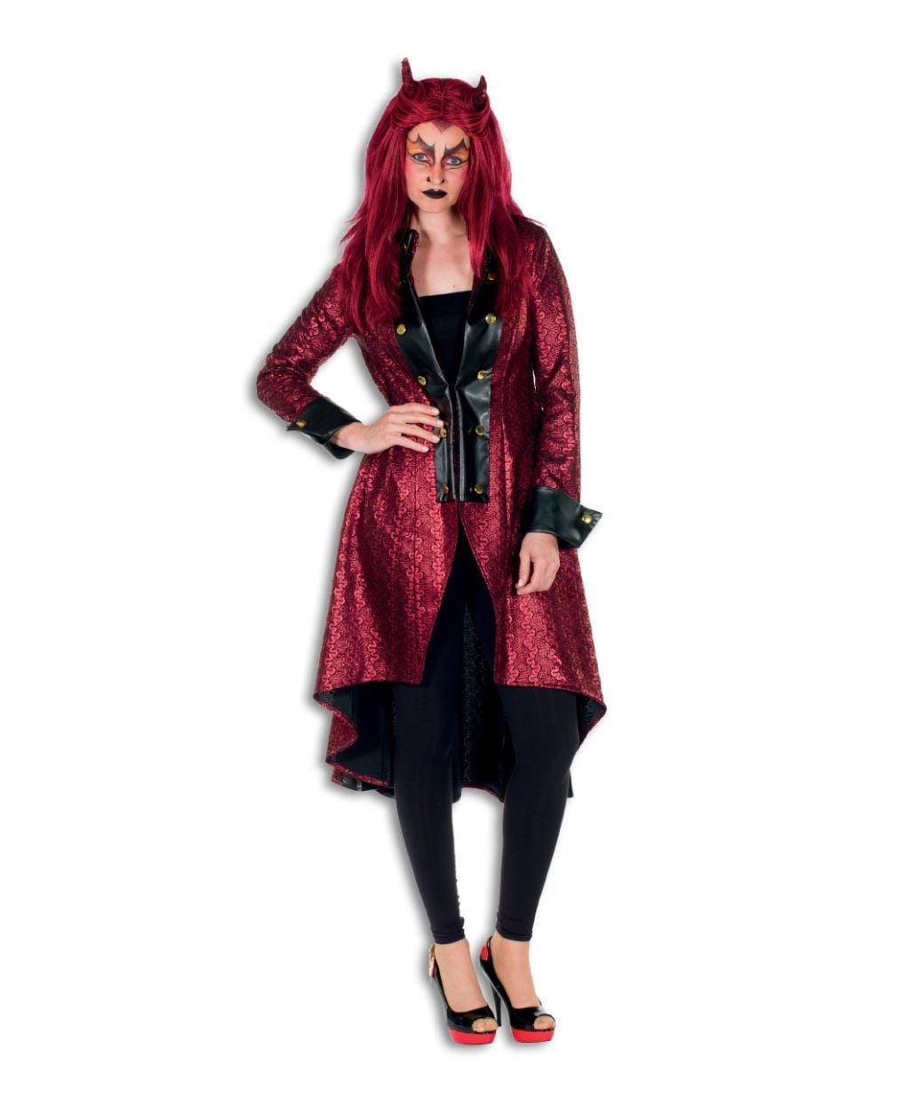 Jas Duivel Metallic Lang Rood