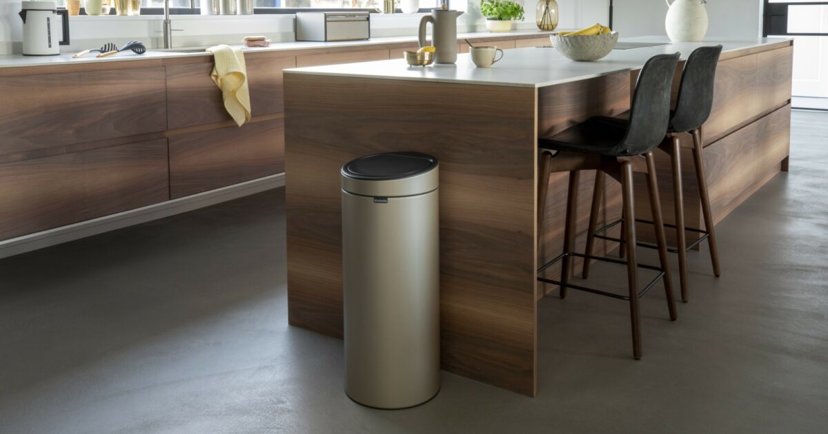 Brabantia touch bin 30 liter champagne Coppens Warenhuis