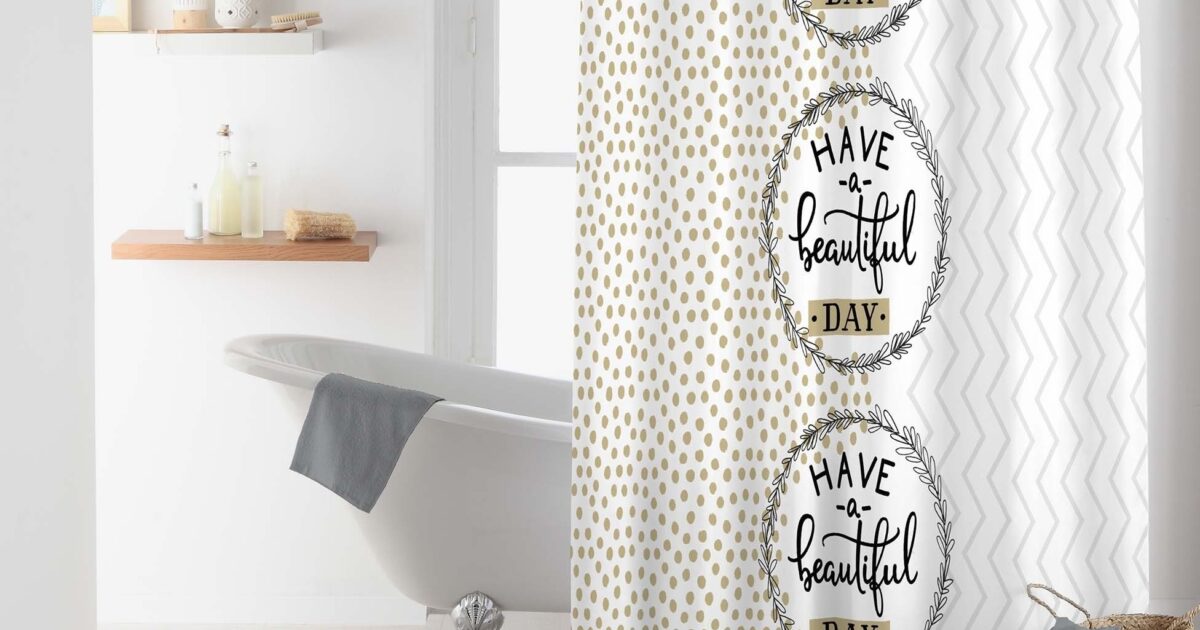 Douchegordijn Textiel 180x200 cm Balaji. Coppens Warenhuis