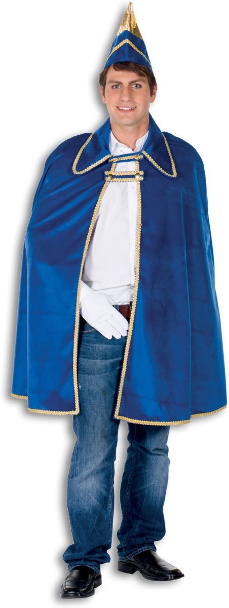 Prinsencape fluweel blauw