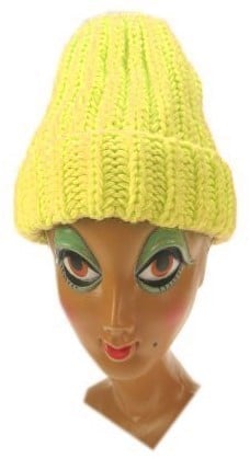 Gebreide muts neon