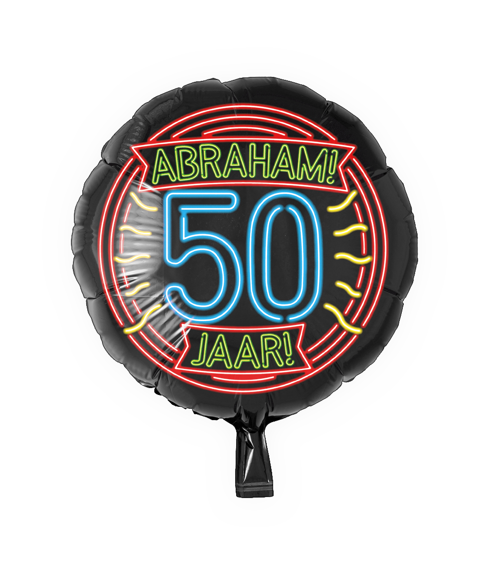 Neon Folie ballon - Abraham 50 OP=OP
